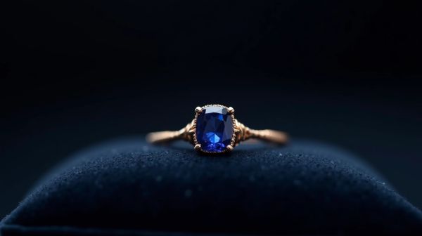 Bague saphir élégante pour fiançailles et bijoux en or