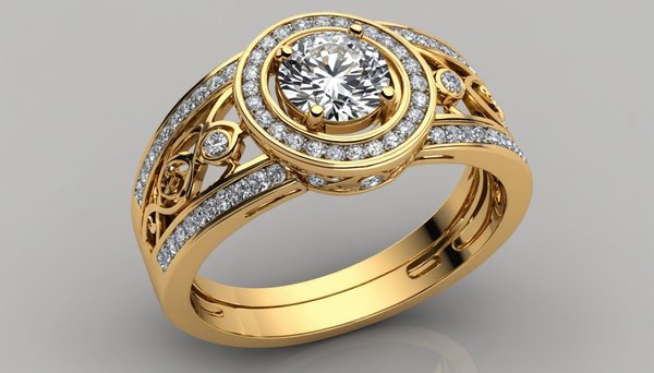 Bague de luxe : élégance et prestige en or et diamants